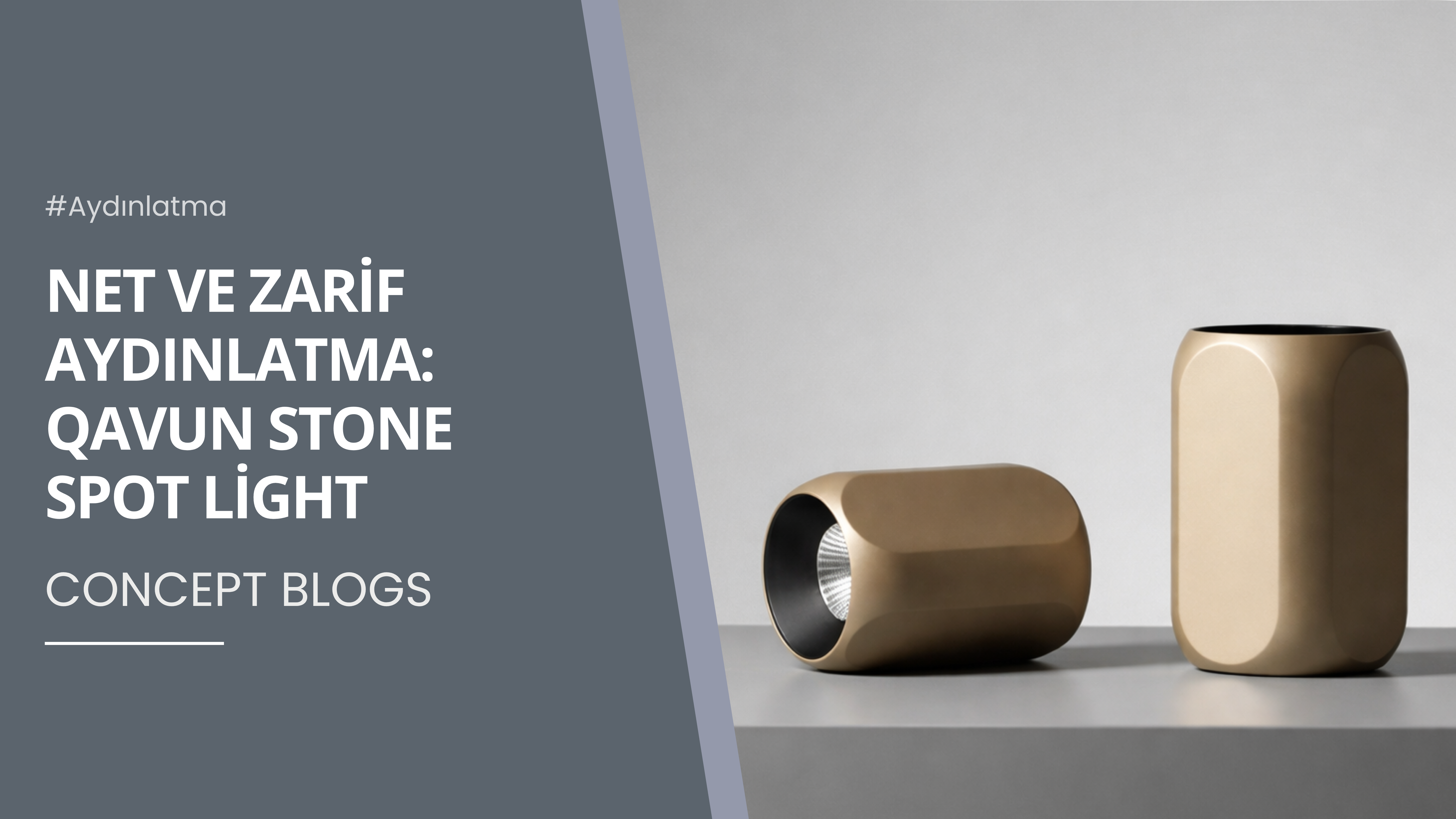 Net ve Zarif Aydınlatma Qavun Stone Spot Light