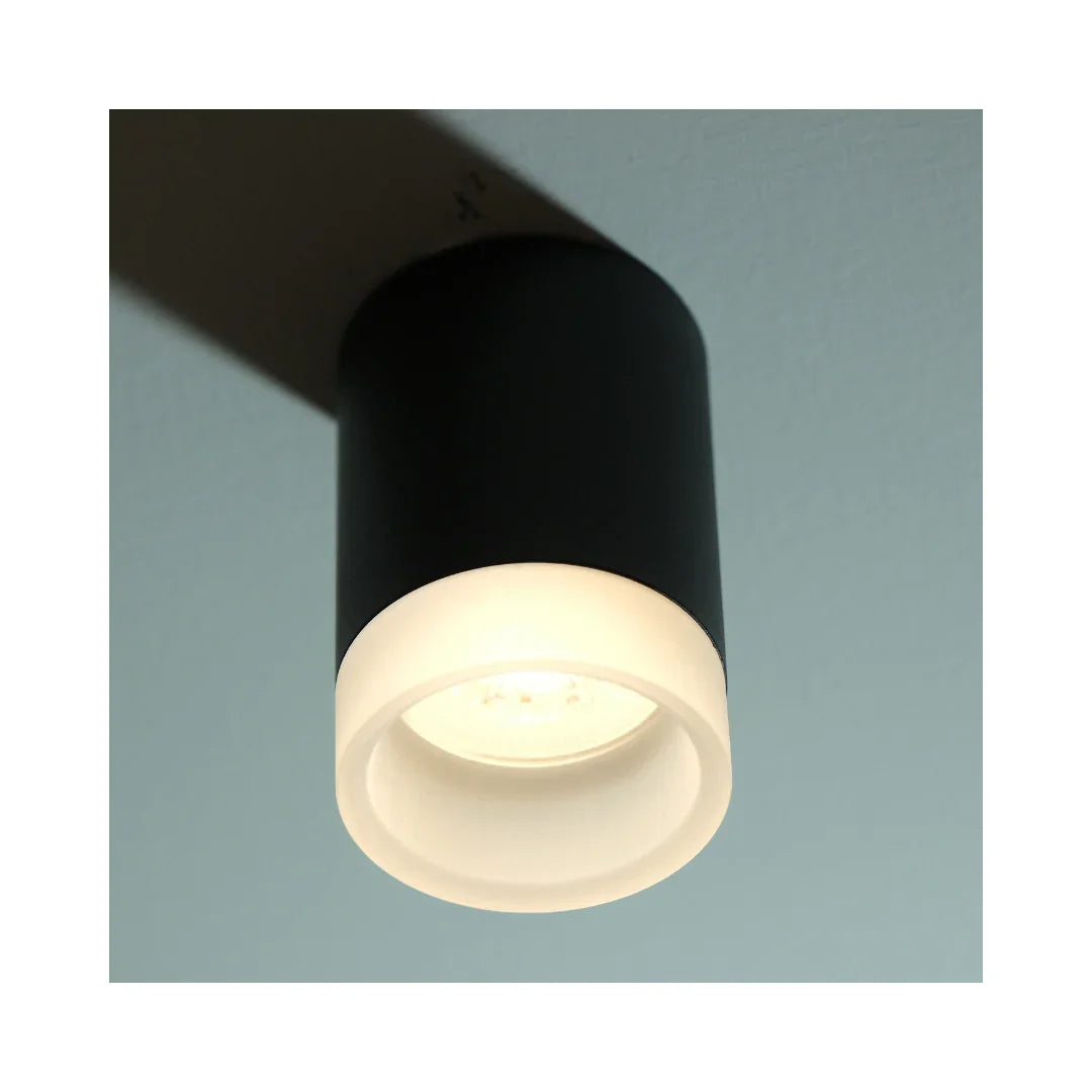 Qavun Holo Serisi Yuvarlak Siyah Sıva Üstü Spot Light QV 12202-018
