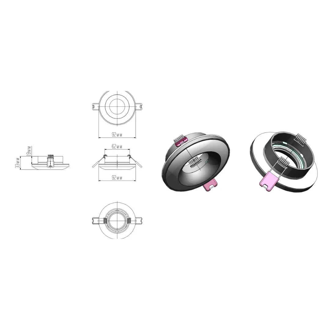Qavun Holo Serisi Yuvarlak Beyaz Spot Light QV 11201-007