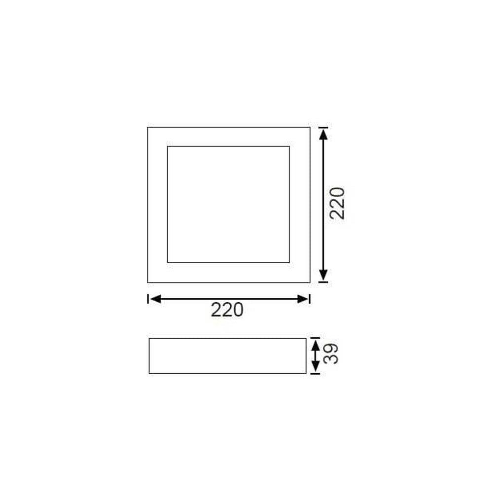 Jüpiter 18W Sıvaüstü Led Kare Panel Tavan Armatür Beyaz Işık - Jupiter