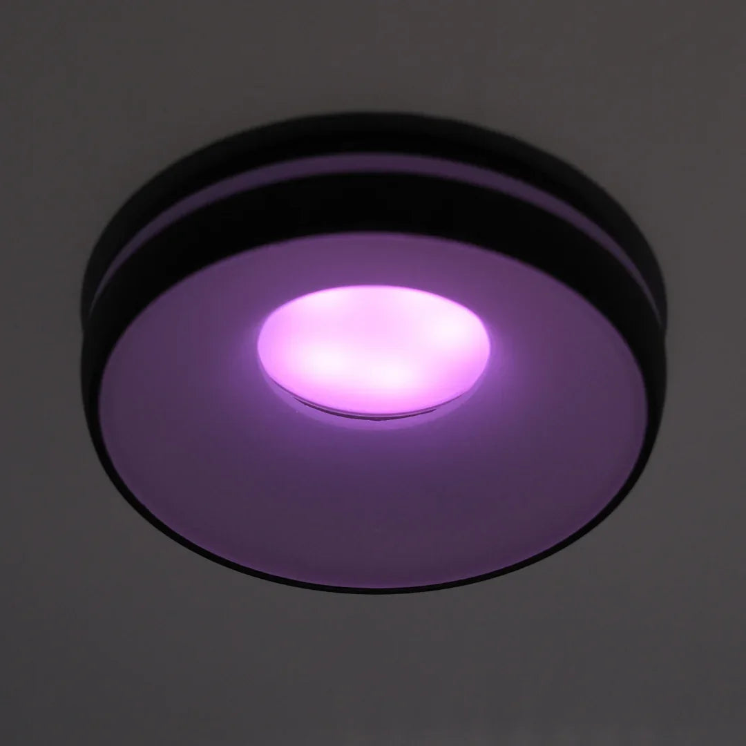 Qavun Holo Serisi Yuvarlak Siyah Spot Light QV 11202-008