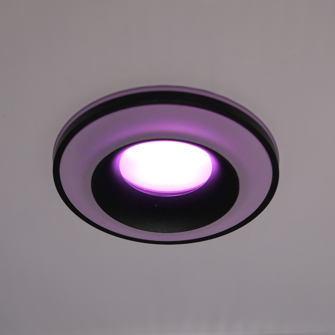 Qavun Holo Serisi Yuvarlak Siyah Spot Light QV 11202-007