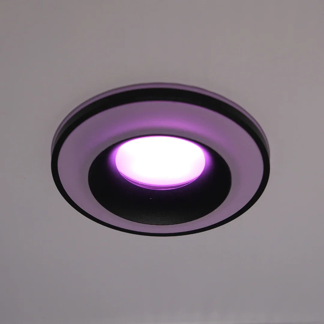 Qavun Holo Serisi Yuvarlak Siyah Spot Light QV 11202-007