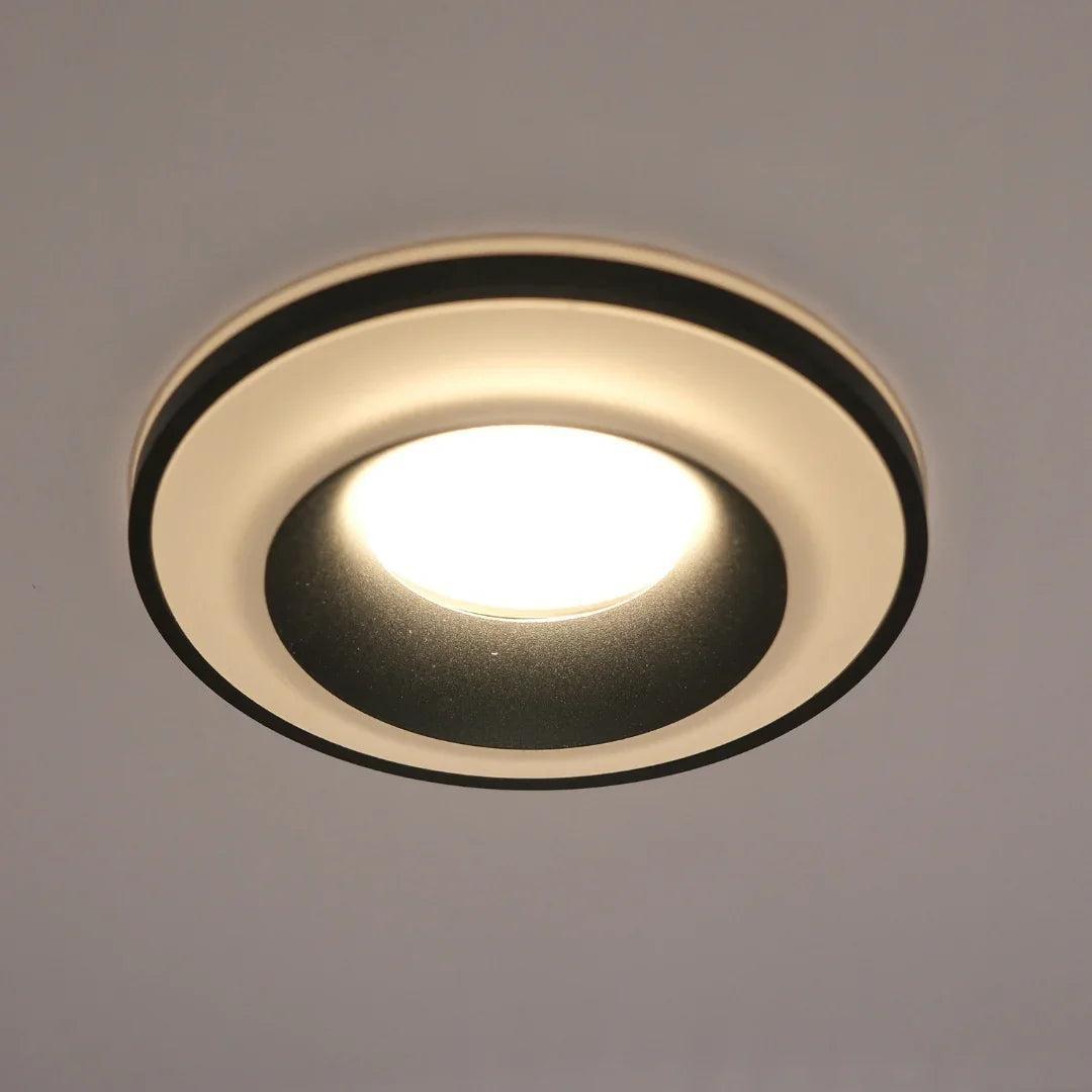 Qavun Holo Serisi Yuvarlak Siyah Spot Light QV 11202-007