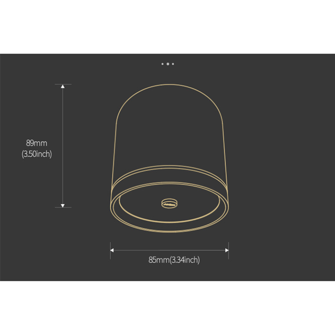 Qavun Arte Line Siyah Sıva Üstü Downlight
