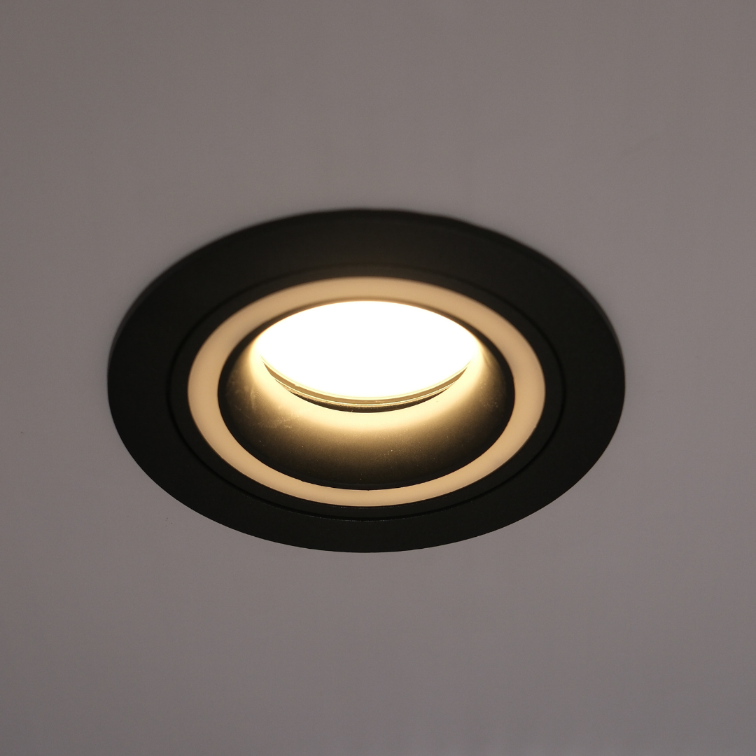 Qavun Holo Serisi Yuvarlak Siyah Spot Light QV 11202-001