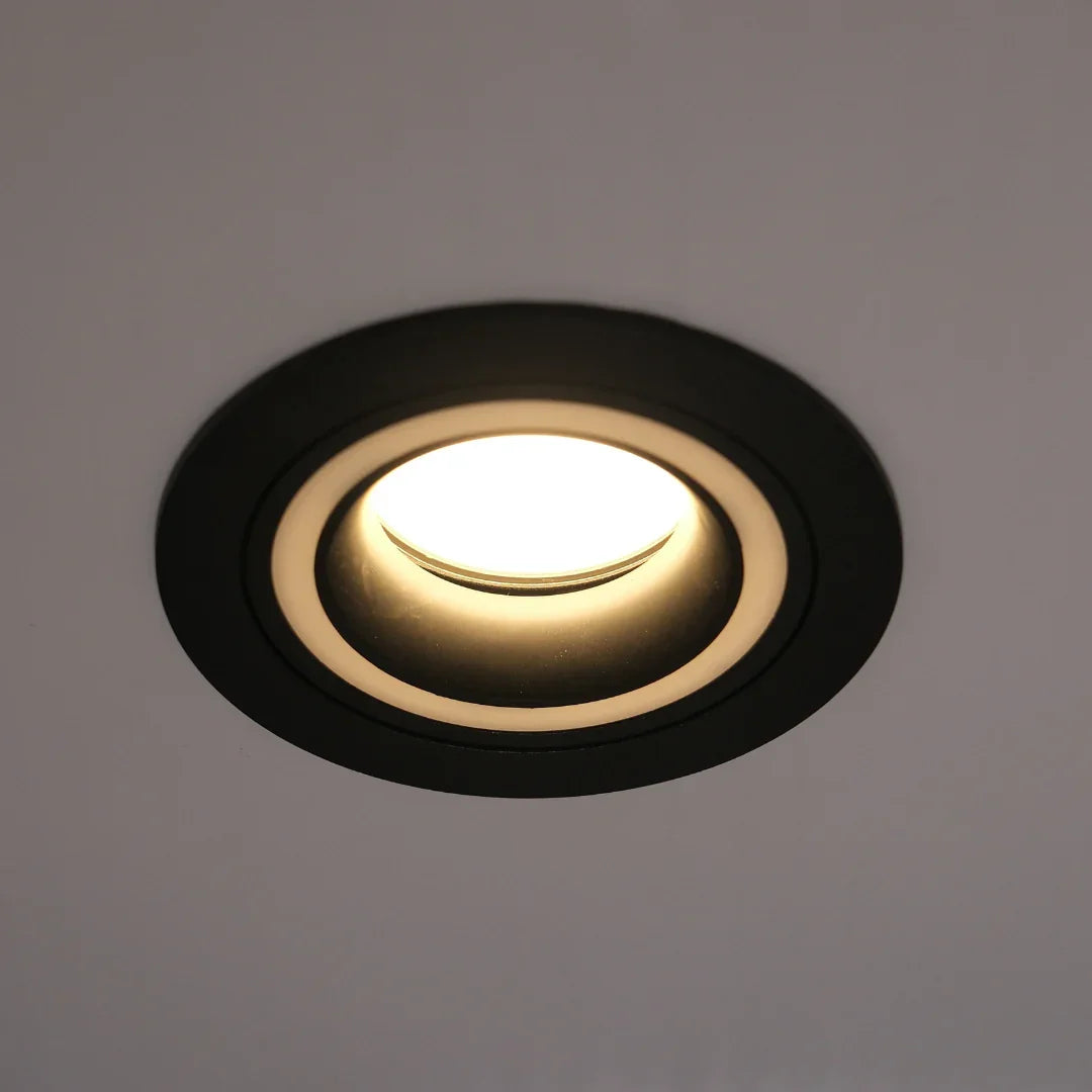 Qavun Holo Serisi Yuvarlak Siyah Spot Light QV 11202-001