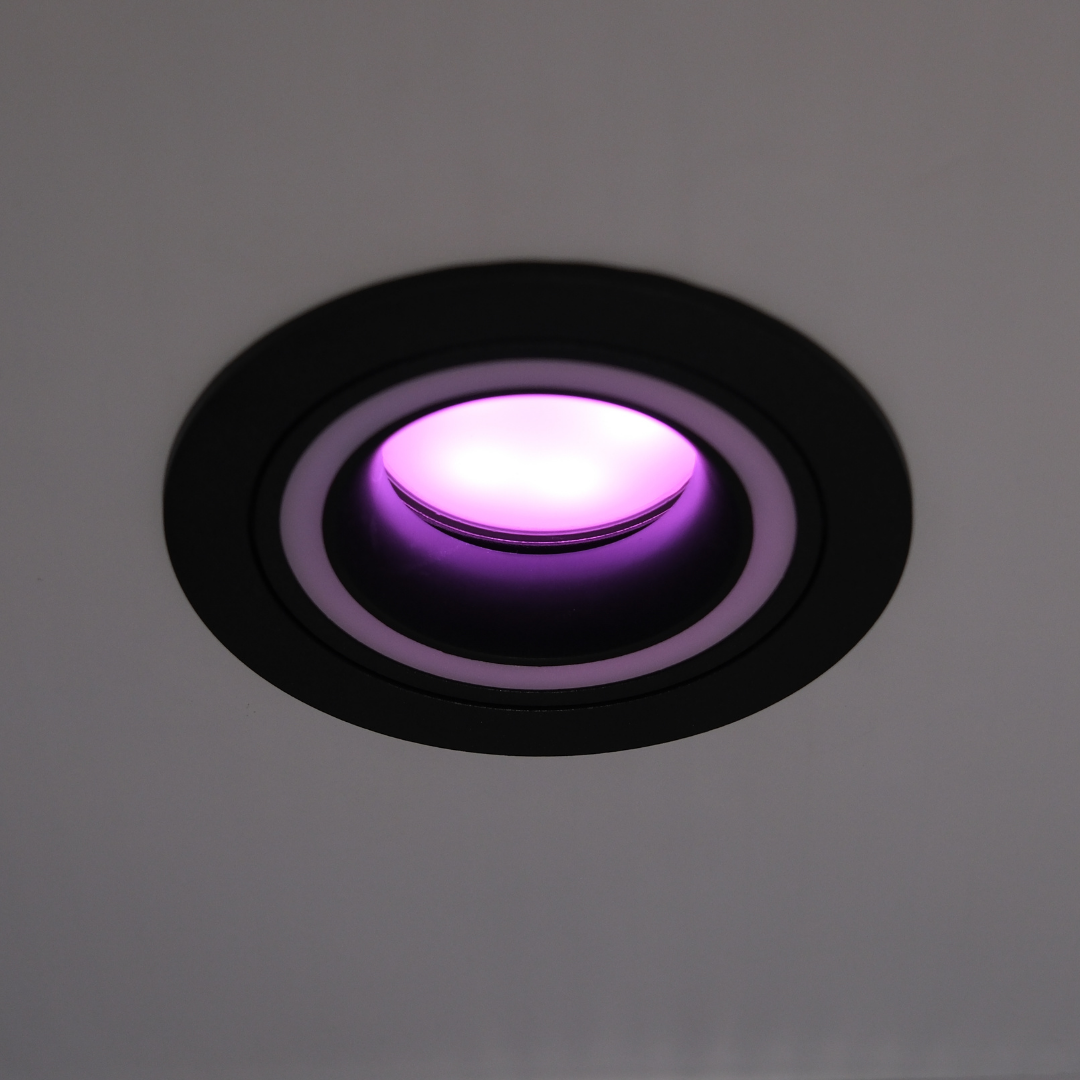 Qavun Holo Serisi Yuvarlak Siyah Spot Light QV 11202-001