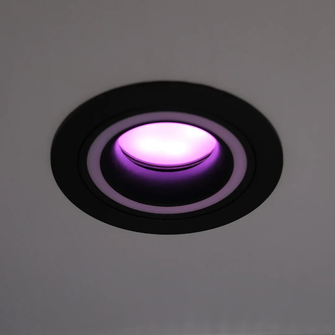 Qavun Holo Serisi Yuvarlak Siyah Spot Light QV 11202-001