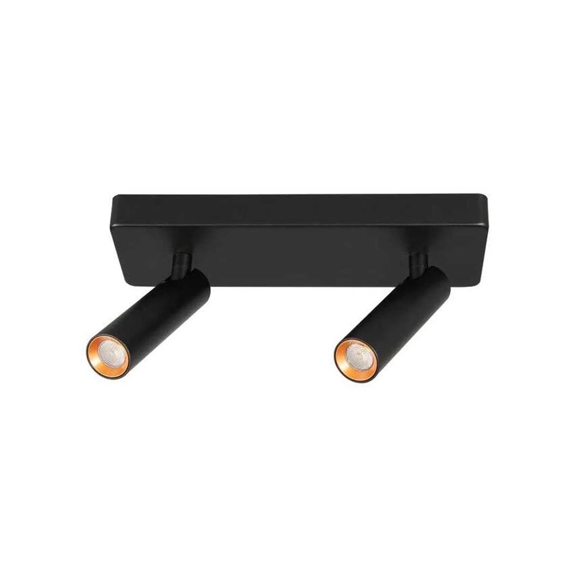 Jupiter Siyah & Altın 3000K Gün Işığı 2x3W 2’li Rozanslı Sıva Üstü Spot LC508 S&A - Jupiter