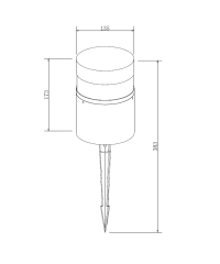 Jupiter 3000K Gün Işığı 12W LED Bahçe Baba Kazıklı LG995 - Jupiter