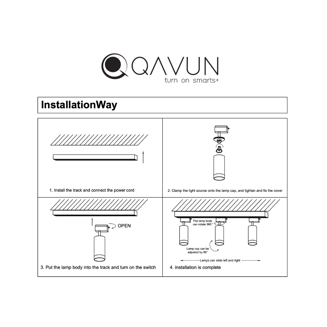 Qavun Holo Serisi Yuvarlak Siyah Ray Spot Light QV 15202-020