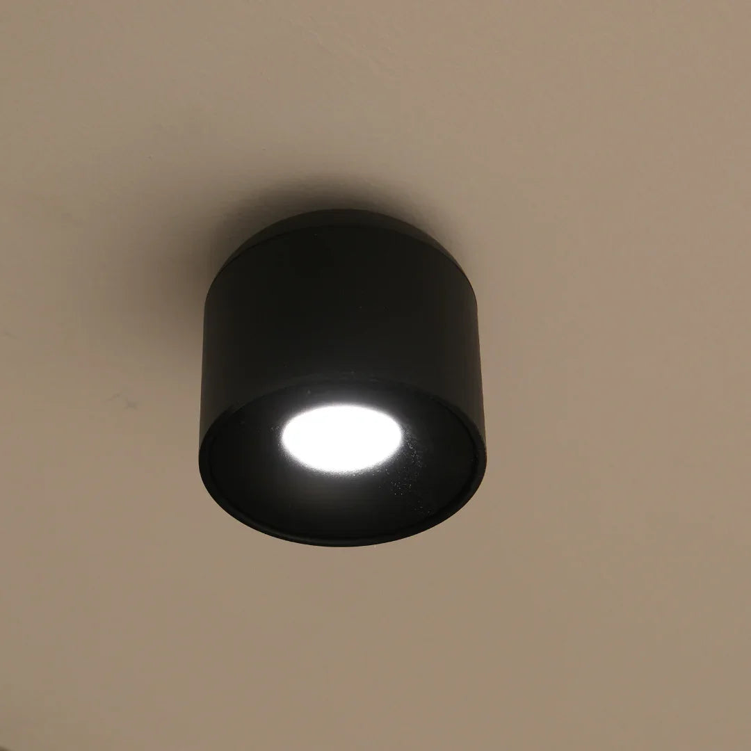 Qavun Arte Bone Siyah Sıva Üstü Downlight