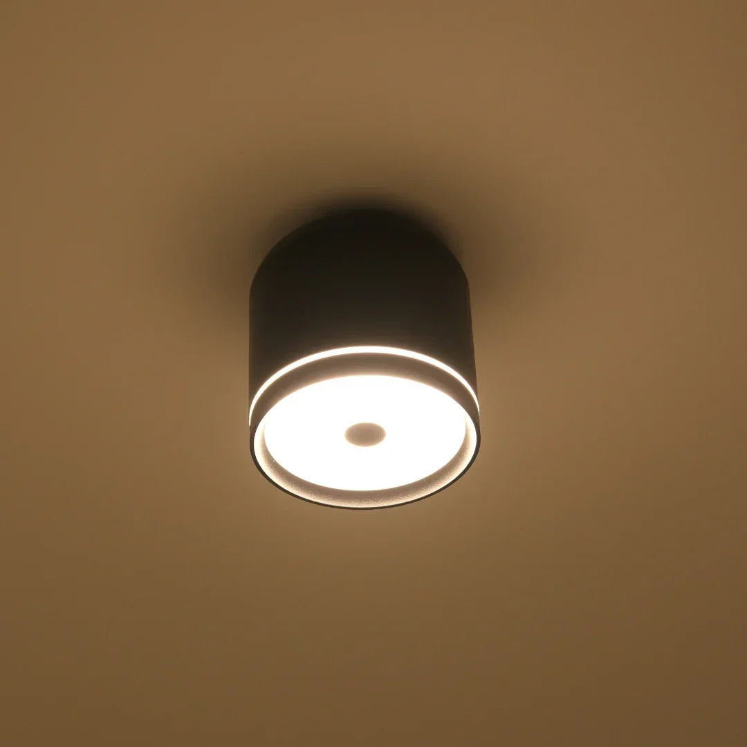 Qavun Arte Line Siyah Sıva Üstü Downlight