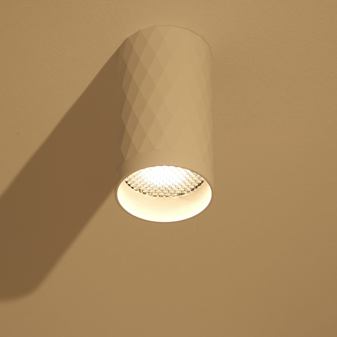 Qavun Retro Serisi Yuvarlak Beyaz Sıva Üstü Spot Light QV 12201-022