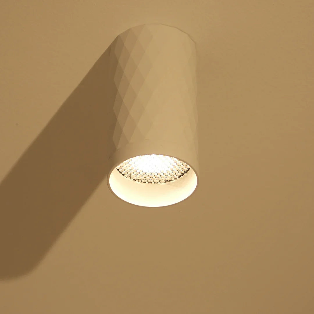 Qavun Retro Serisi Yuvarlak Beyaz Sıva Üstü Spot Light QV 12201-022