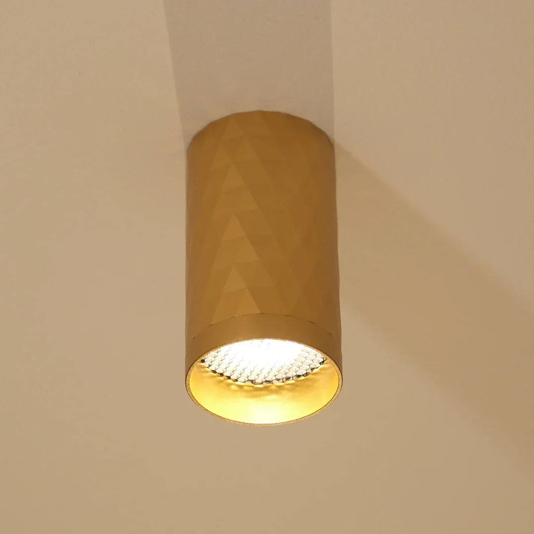 Qavun Retro Serisi Yuvarlak Gold Sıva Üstü Spot Light QV 12208-022