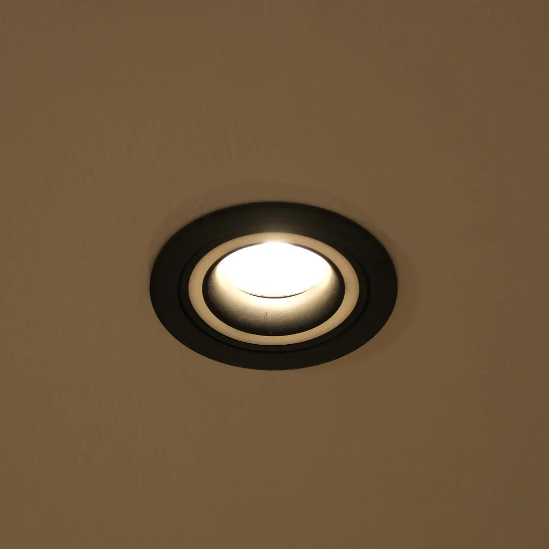 Qavun Holo Serisi Yuvarlak Siyah Spot Light QV 11202-001