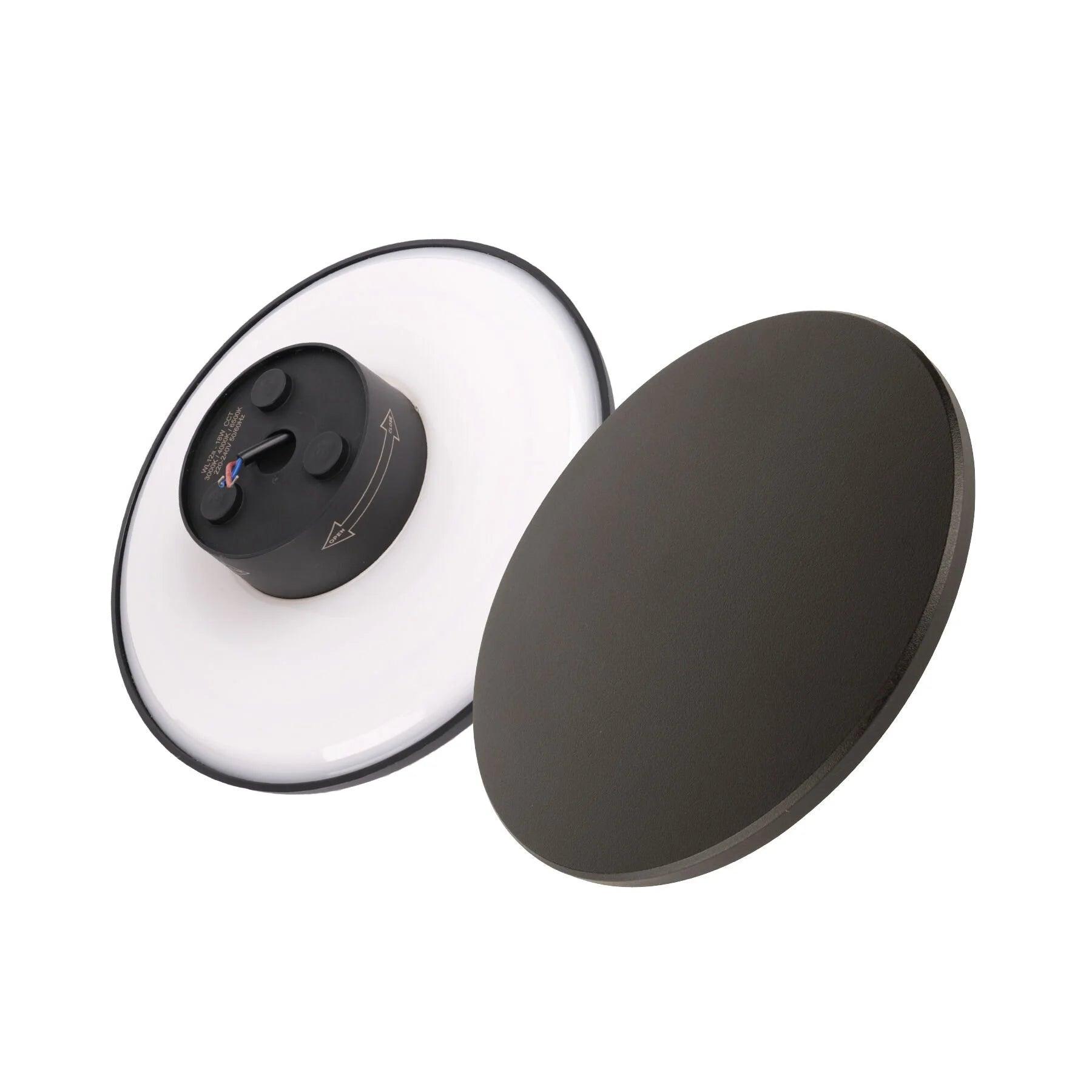 ACK 18W Renk Seçimli LED Duvar Apliği Siyah - Ack