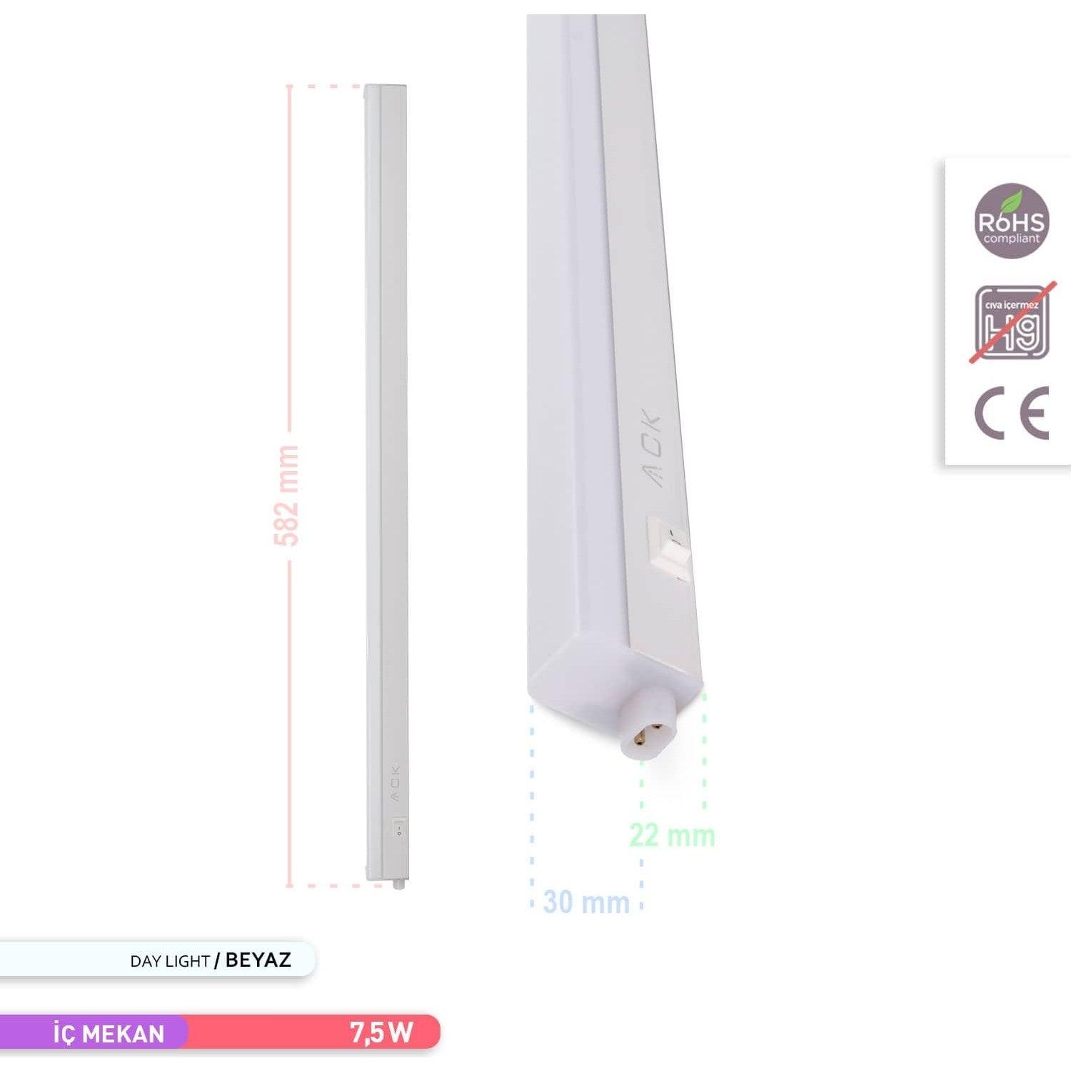 ACK 7,5 W Led Bant Armatür 6500K - Ack