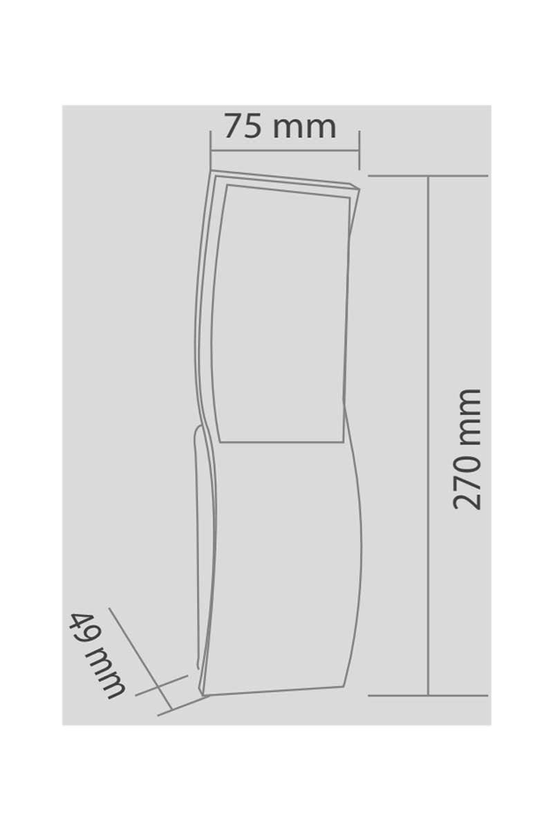 ACK AG40-01702 3000K Günışığı 7W Siyah Kasa Bahçe Duvar Apliği - Ack
