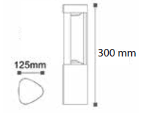 ACK AG43-02002 3000K Günışığı 7W Siyah Osram Dallas 300 Bahçe Armatürü - Ack