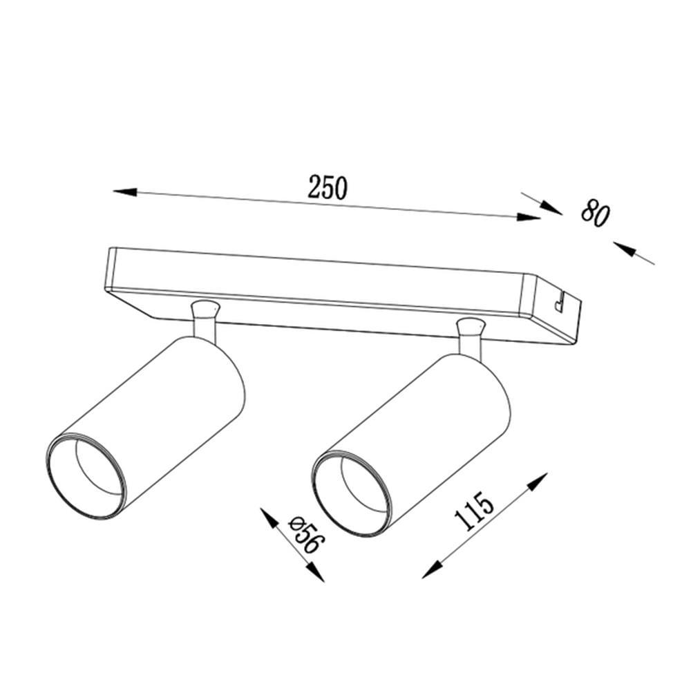 Jupiter Sıva Üstü Tavan Armatürü JC507 B&S - Jupiter