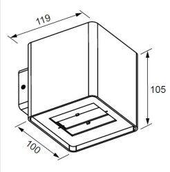 LED Bahçe Siyah Aplik - Jupiter