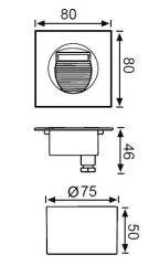 LED Siyah Kare Duvar Armatürü - Jupiter