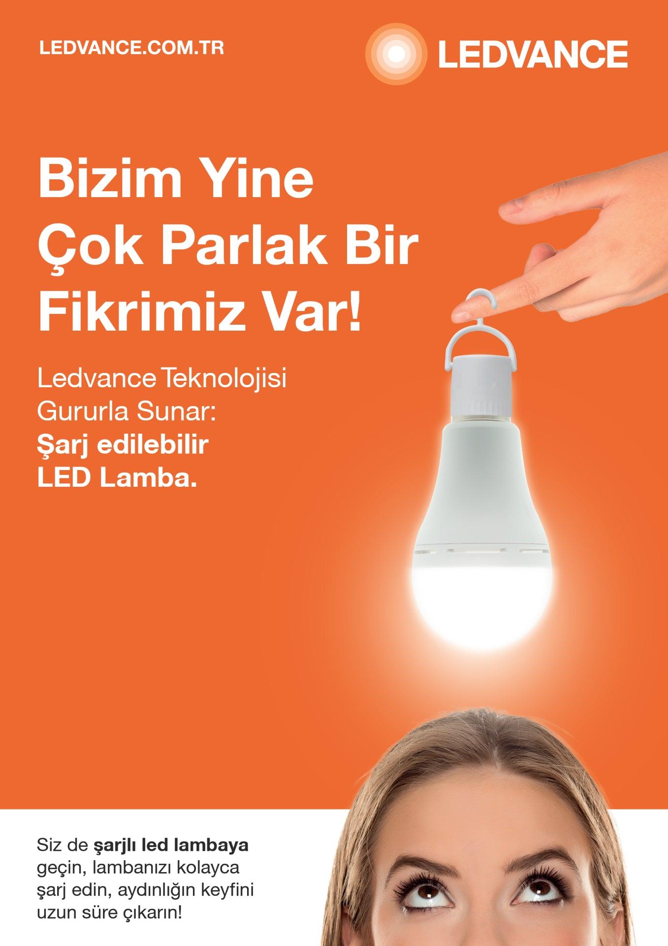 Ledvance LCLA60 Rech 8W/865 230V E27 Şarjlı Ampul - Ledvance