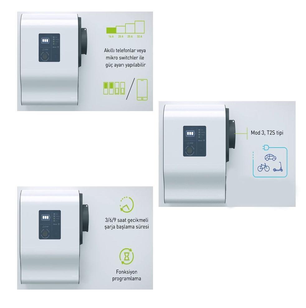 Legrand GREEN'UP Bluetooth Araç Şarj İstasyonu P-3F-22 KW - Legrand