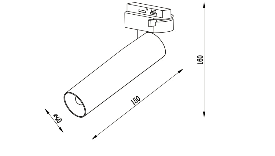 Jupiter 7w Beyaz Monofaze Soketli 3000K LED Ray Spot LR659 B