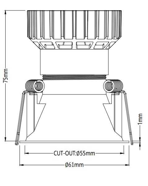 Jupiter Sıva Altı Sabit LED Spot LS555 B