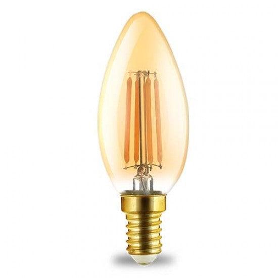 Panasonic E14 LED Filaman Rustik Lamba 4W 360lm 2000K Gold - Panasonic