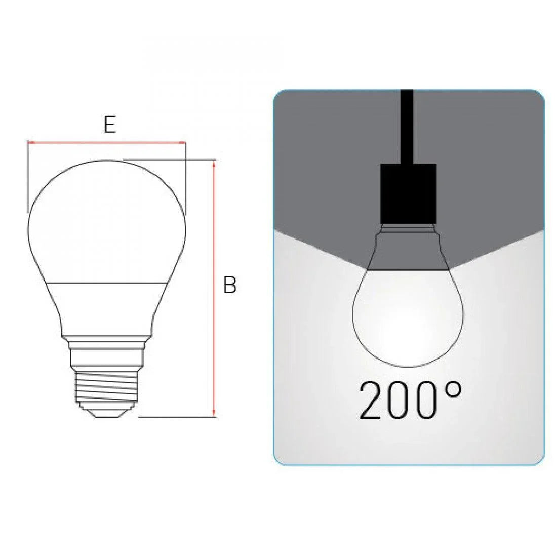 PANASONIC E27 LED LAMBA 5.5W 495lm 2700K - Panasonic