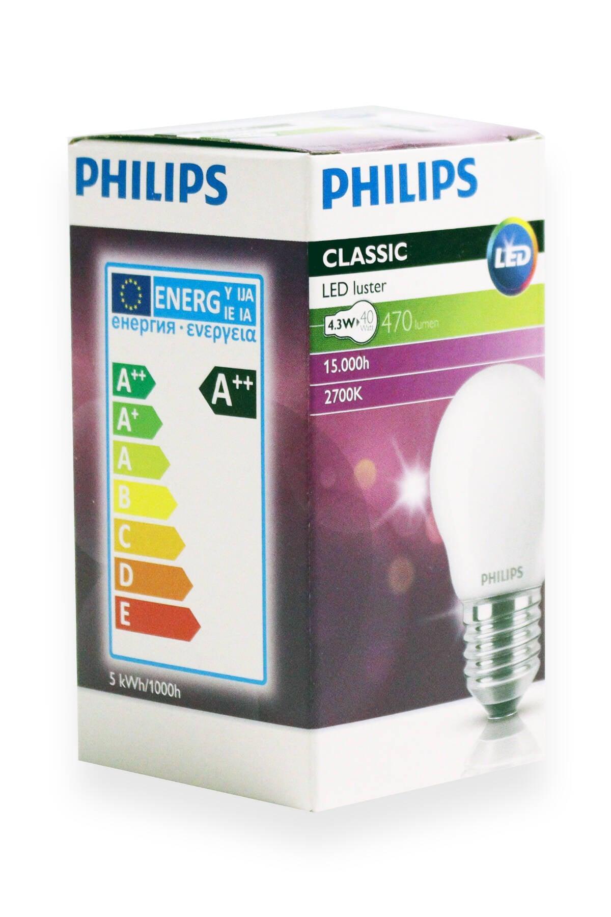 PHILIPS CLA LEDCandle ND 4.3-40W P45 E27 FR BUZLU TOP - Philips
