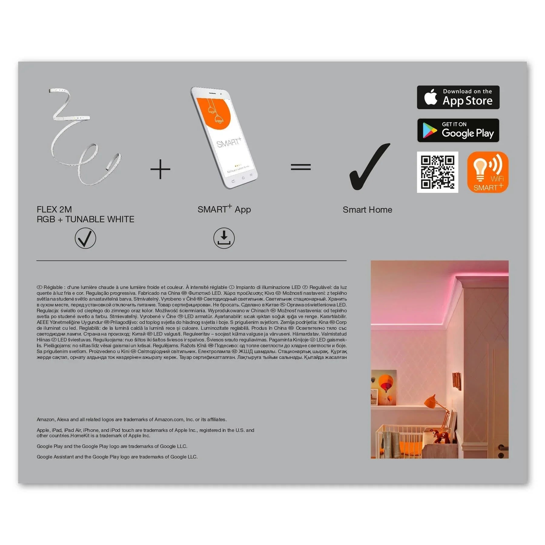 RGB Akıllı LED Şerit , 2 metre, WIFI Özellikli - Ledvance