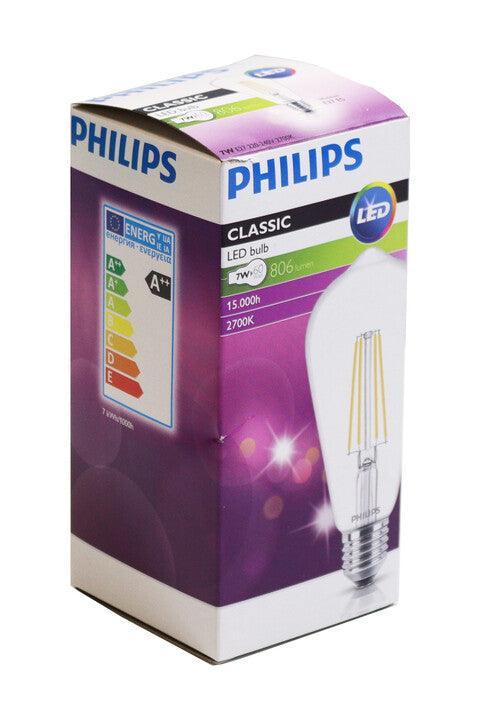 Rustik Ampul ST-64 7W E27 Sarı Işık - Philips