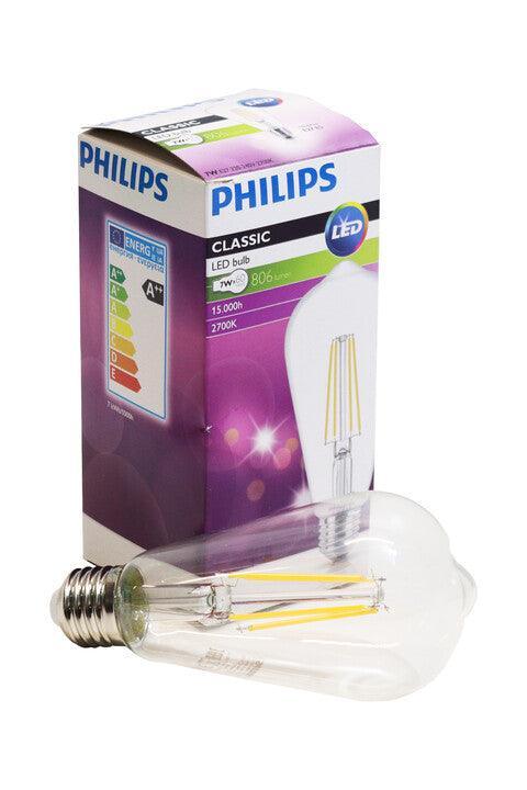 Rustik Ampul ST-64 7W E27 Sarı Işık - Philips