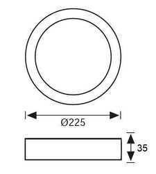 Sıva Üstü LED Yuvarlak Panel 18W (6500K) - Jupiter