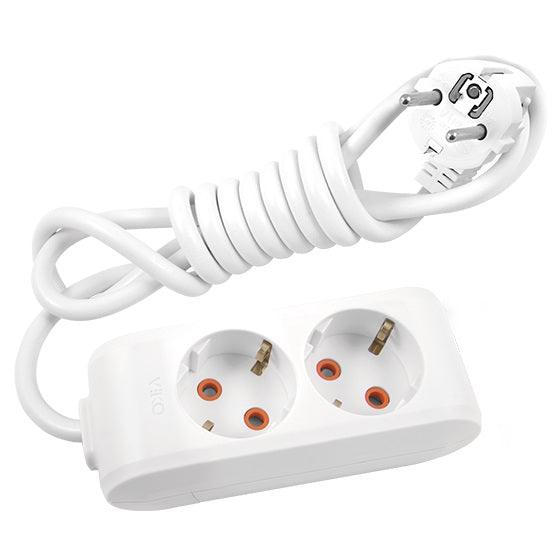 Viko 2'li Çocuk Korumalı 2mt Kablolu Grup Priz - Panasonic