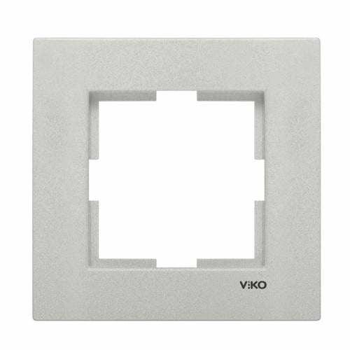 Viko 92190661 Novella Metalik Beyaz Tekli Çerçeve - Panasonic
