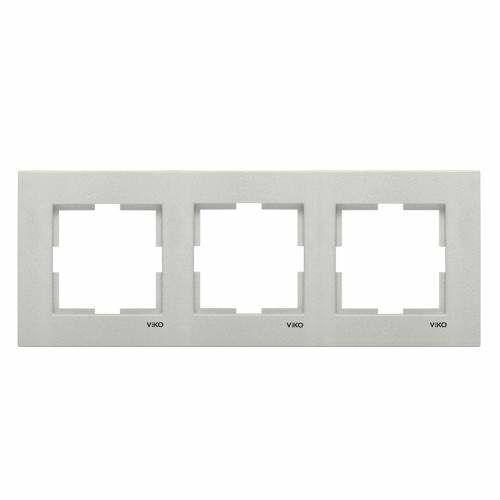 Viko 92190663 Novella Metalik Beyaz Üçlü Çerçeve - Panasonic