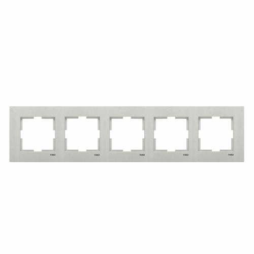 Viko 92190665 Novella Metalik Beyaz Beşli Çerçeve - Panasonic
