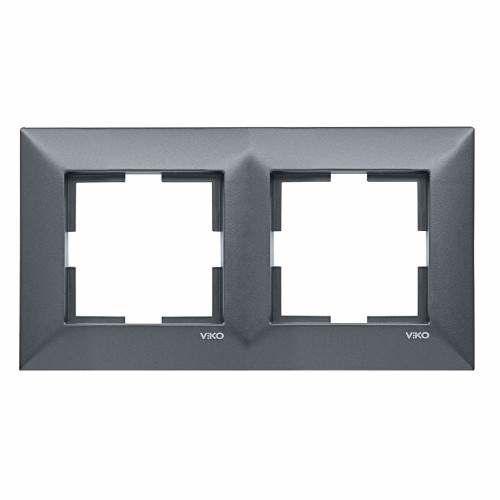 Viko 92190742 Trenda Füme İkili Çerçeve - Panasonic