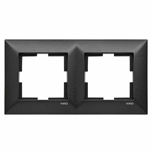 Viko 92190752 Trenda Siyah İkili Çerçeve - Panasonic