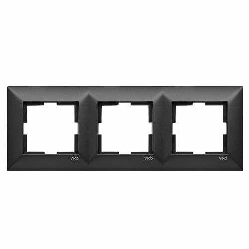 Viko 92190753 Trenda Siyah Üçlü Çerçeve - Panasonic