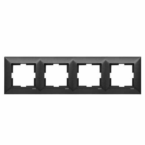 Viko 92190754 Trenda Siyah Dörtlü Çerçeve - Panasonic