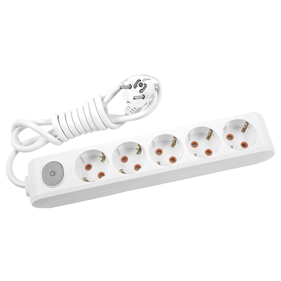Viko Beşli 2 Metre Kablolu Çocuk Korumalı Anahtarlı Multi-Let Grup Priz - Panasonic