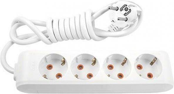 Viko Dörtlü 3 Metre Kablolu Çocuk Korumalı Multi-Let Grup Priz - Panasonic